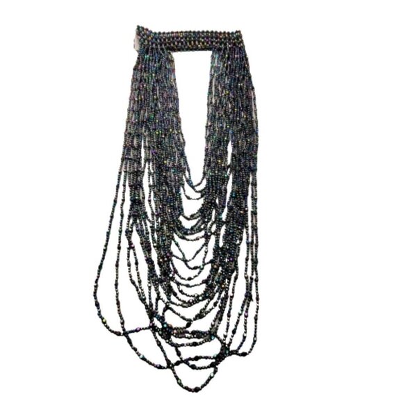 STATEMENT Necklace Multilayer Multicolor Sparkly Bead Halloween Party - Picture 14 of 14